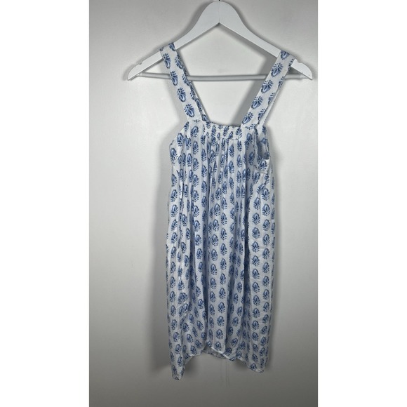 Lake Hamptons Nightgown Gauze Cotton Blend Blue & White Floral Size XXS - Picture 4 of 10